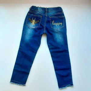VIGOSS girl’s “Bee Happy” ankle skinny blue jeans (7)
